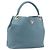 PRADA Tote Bag Leder Hellblau Gold