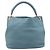 PRADA Tote Bag Leder Hellblau Gold - Ansicht 2