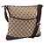 GUCCI GG Canvas Shoulder Bag Beige Silver 145857