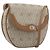 Christian Dior Honeycomb Canvas Shoulder Bag PVC Beige Gold