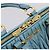 Miu Miu Matelasse Hand Bag Leather 2way Blue Gold - vista 22