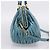 Miu Miu Matelasse Hand Bag Leather 2way Blue Gold - vista 3