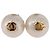CHANEL Pearl Earring metal Gold CC - vista 2
