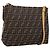 FENDI Zucca Canvas Shoulder Bag Brown Black