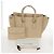 Céline CELINE Tie bag Sac à main Cuir Beige Ton Or - vue 12