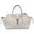 Autre Marque Saint Laurent Leather Baby Cabas Hand Bag 2way White Silver - vista 2