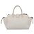 Autre Marque Saint Laurent Leather Baby Cabas Hand Bag 2way White Silver - vista 3