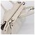Autre Marque Saint Laurent Leather Baby Cabas Hand Bag 2way White Silver - vista 7
