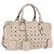 LOEWE Anagram Amazona 28 Hand Bag Leather Ivory Silver