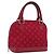 LOUIS VUITTON Monogram Satin Little Alma Hand Bag Red M92350 LV
