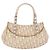 Christian Dior Trotter Canvas Romantic Hand Bag PVC Beige Silver - vista 2