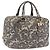 PRADA Hand Bag Leather Gray Gold