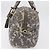 PRADA Hand Bag Leather Gray Gold - vista 3