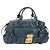 Miu Miu Matelasse Hand Bag Leather 2way Blue Gold