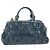 Miu Miu Matelasse Hand Bag Leather 2way Blue Gold - vista 2