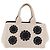 PRADA Canapa MM Hand Bag Canvas Beige Silver - Ansicht 13