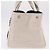 PRADA Canapa MM Hand Bag Canvas Beige Silver - Ansicht 3