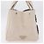 PRADA Canapa MM Hand Bag Canvas Beige Silver - Ansicht 5