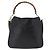 GUCCI Bamboo Hand Bag Leather 2way Black Gold 001 1638 - vista 3