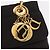 Bolso de Hombro Christian Dior Canage Canvas Negro Dorado - vista 15