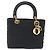 Christian Dior Lady Dior Canage Hand Bag Canvas Black Gold - vista 13
