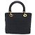 Christian Dior Lady Dior Canage Hand Bag Canvas Black Gold - vista 2