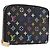 LOUIS VUITTON Monogram Multicolor Zippy Coin Purse Black M93740 LV