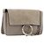 Chloé Chloe Fay Shoulder Bag Leather Suede Beige Gold
