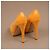 Dior Peep-Toe Plateau-Pumps aus orangefarbenem Lackleder - Ansicht 3