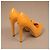 Dior Peep-Toe Plateau-Pumps aus orangefarbenem Lackleder - Ansicht 4