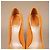 Dior Peep-Toe Plateau-Pumps aus orangefarbenem Lackleder - Ansicht 8