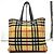 Burberry Borsa Tote in Lana e Pelle a Quadri - vista 2