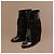 Stivaletti Givenchy in pelle e camoscio nero con zeppa - vista 5