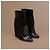 Stivaletti Givenchy in pelle e camoscio nero con zeppa - vista 6