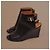 Givenchy Botines Shark Lock de cuña en cuero negro - vista 13