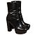 Gucci Stivaletti platform Runway in pelle nera