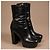 Gucci Stivaletti platform Runway in pelle nera - vista 3