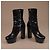Gucci Stivaletti platform Runway in pelle nera - vista 4