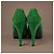 Hermès Décolleté peep-toe in camoscio verde - vista 11