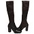 Botas altas Prada de cuero marrón para mujer