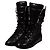 Chanel Botas altas de piel negra