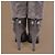Bottes hautes Sergio Rossi en daim gris et cuir de python - vue 14