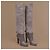 Bottes hautes Sergio Rossi en daim gris et cuir de python - vue 2