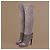 Bottes hautes Sergio Rossi en daim gris et cuir de python - vue 3