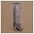 Bottes hautes Sergio Rossi en daim gris et cuir de python - vue 4