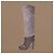 Bottes hautes Sergio Rossi en daim gris et cuir de python - vue 8