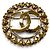 Spilla Chanel Gold Coco Mark Heart Circle