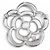 Spilla Camelia Argento Chanel A25P AB9720 - vista 3