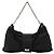 Borsa a tracolla Chanel 2.55 con catena a nastro in raso nero