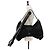 Borsa a tracolla Chanel 2.55 con catena a nastro in raso nero - vista 10